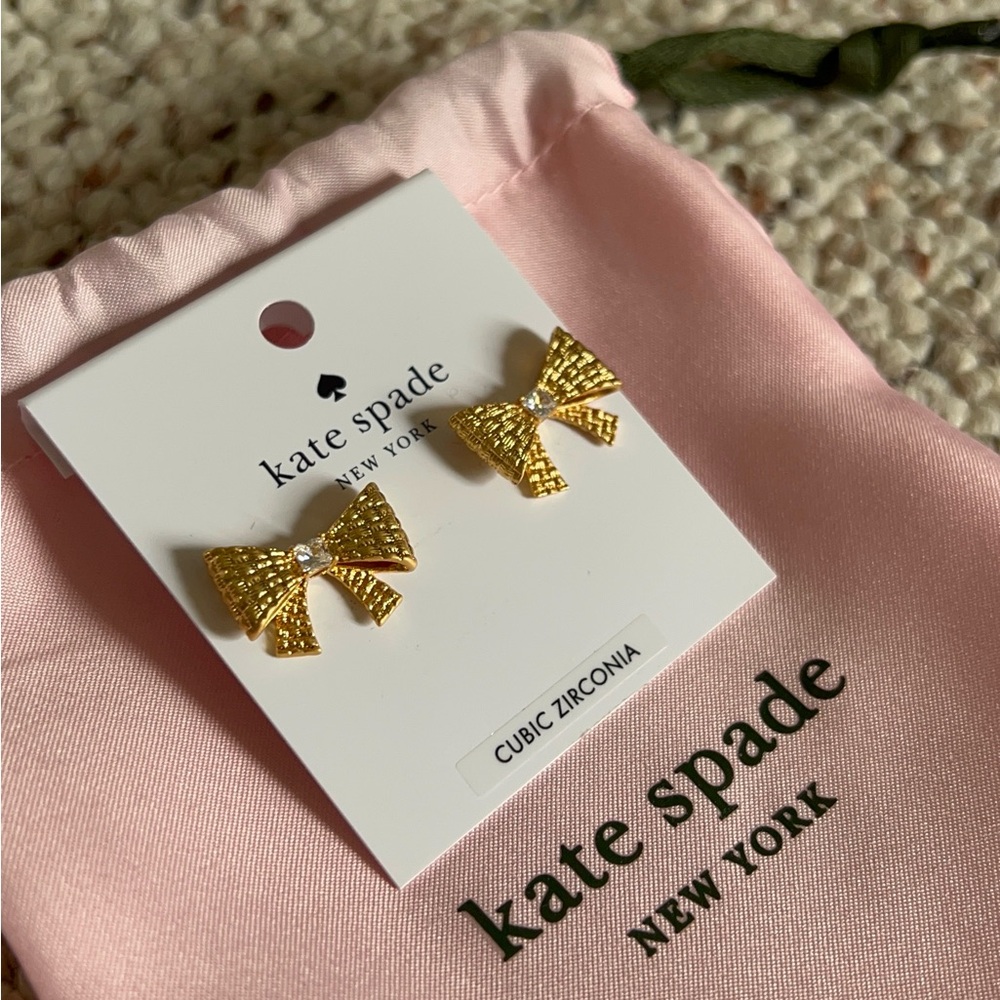 Kate Spade Gold Bow Earrings